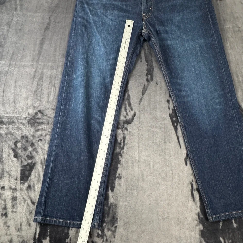 Levi's 505 Regular Fit Jeans Mens 38x30 Dark Wash Straight Leg Denim 00505-2195